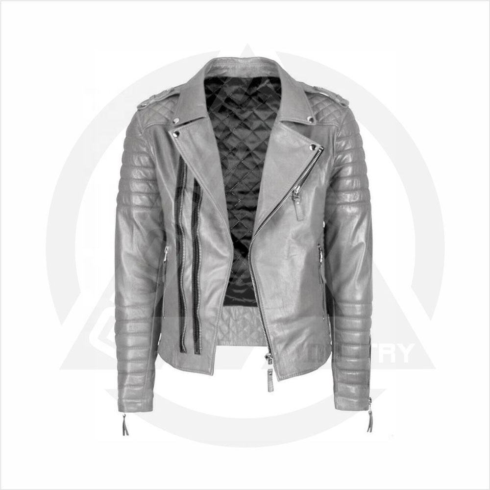  Women leather jacket